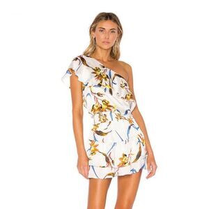 REVOLVE Krisa One Shoulder Bloom Mini Dress